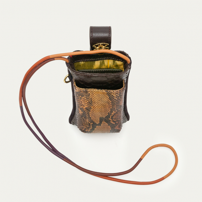 Etui à Telephone Python Double Marcus Oeil de Tigre