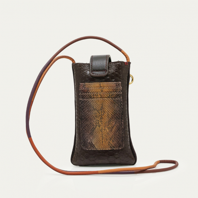 Tiger Eye Python Phone Bag Double Marcus