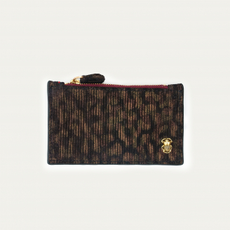 Metallic Camo Leather Helena Card Holder