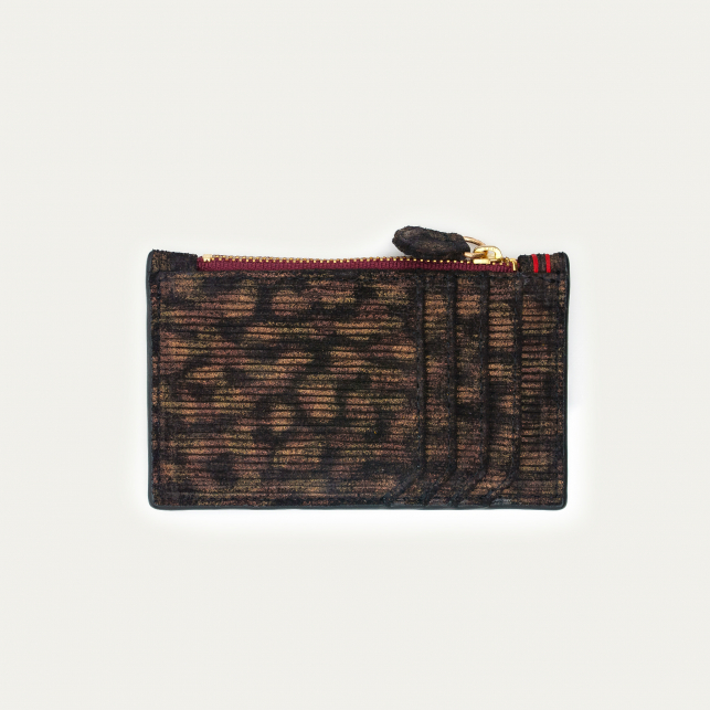 Metallic Camo Leather Helena Card Holder