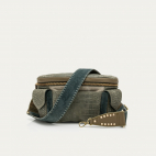 Sac Banane Nubuck Jules Embossé Croco Gris Perle