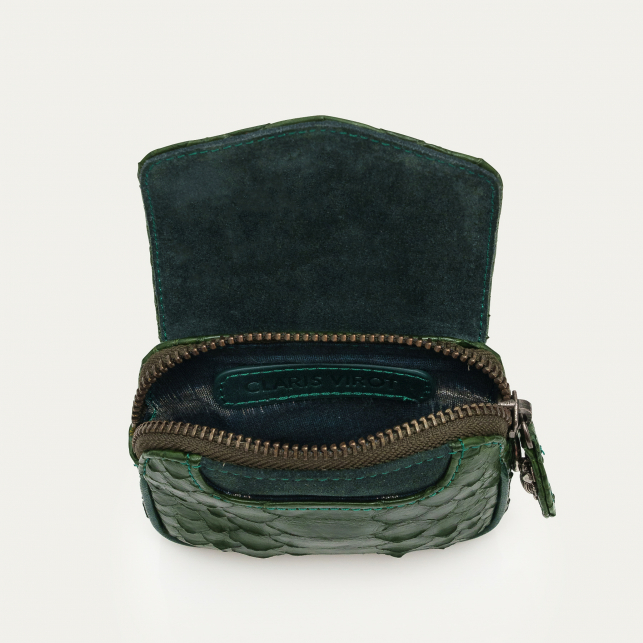 Porte-Monnaie Python Karl Vert Bronze
