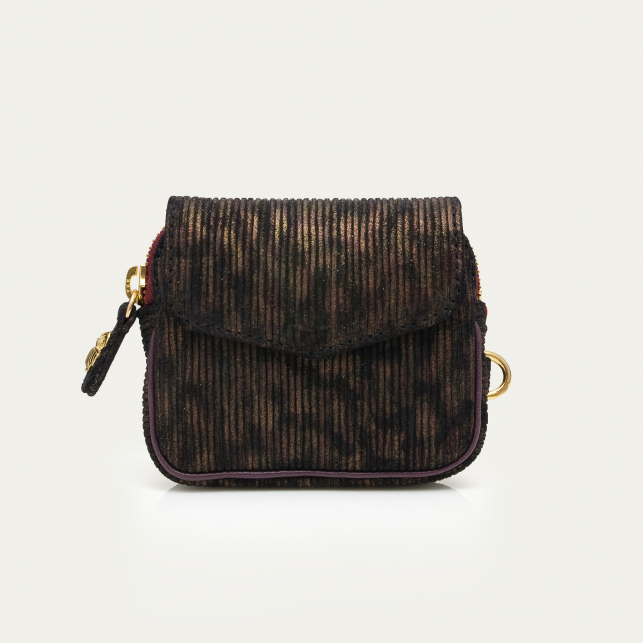 Metallic Camo Leather Karl Coin Holder
