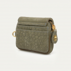 Porte-Monnaie Cuir Karl Embossé Croco Gris Perle