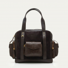 Smoke Brown Python Leo Bag