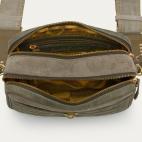 Sac Cuir Lily Embossé Croco Gris Perle