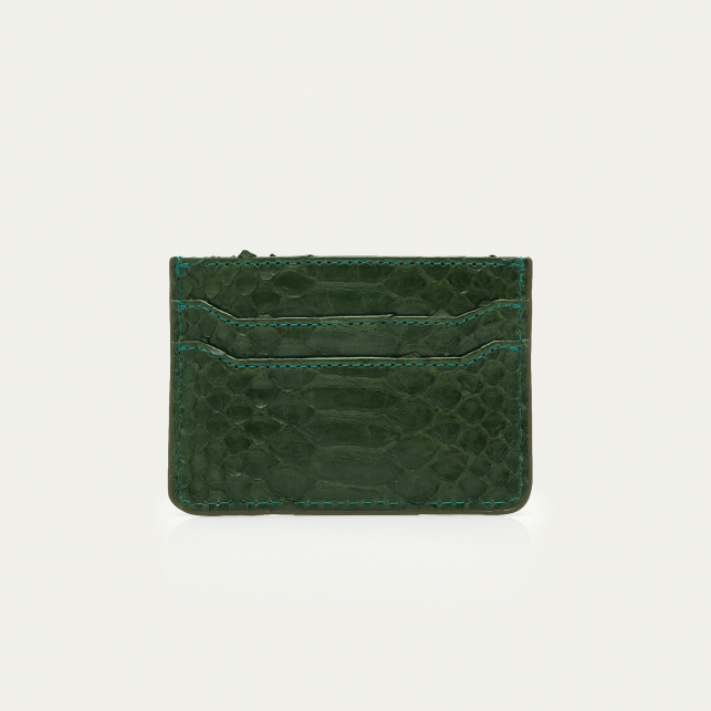Bronze Green Python Cardholder Manu