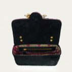Sac Cuir Ava Medium Noir façon Astrakan