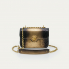 Sac Python Mini Ava Or Fumé