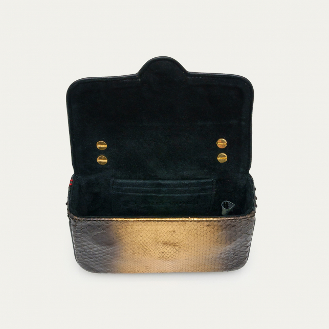 Sac Python Mini Ava Or Fumé