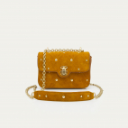 Sac Suede Mini Ava Ambre Cloutée