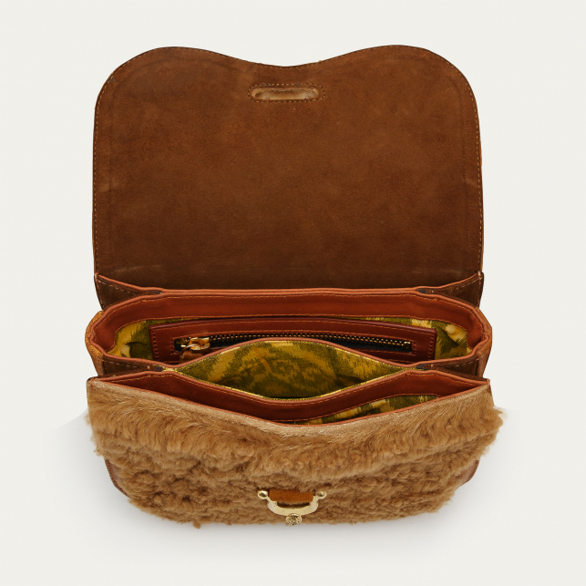 Sac Peau Lainée Mini Manon Cuivre et Ambre
