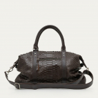 Smoke Brown Python Roger XS Week-end Bag
