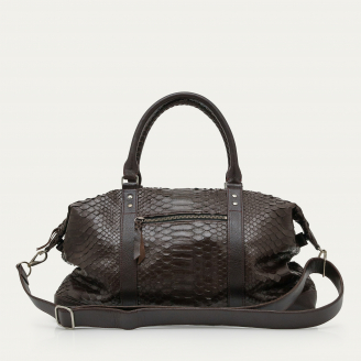 Sac Week-End Python Roger XS Brun Fumé