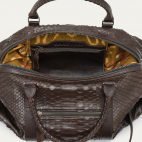 Sac Week-End Python Roger XS Brun Fumé