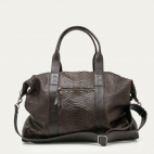 Week End Smoky Brown Python Roger Bag