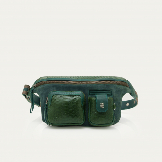 Sac Banane Python Romeo Vert Bronze