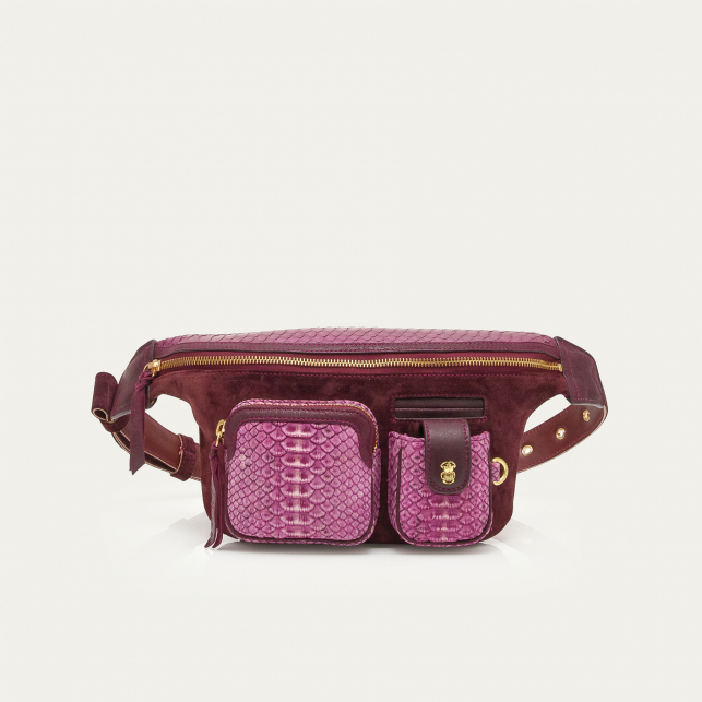 Sac Banane Python Romeo Pourpre Mixé