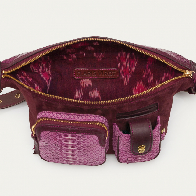 Sac Banane Python Romeo Pourpre Mixé