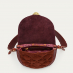 Padded Brick Velvet Victoria Bag