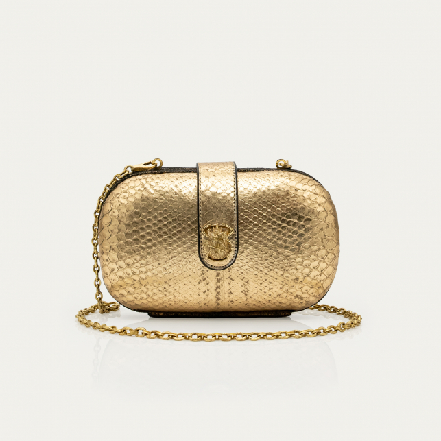 Sac Chiara Python Doré