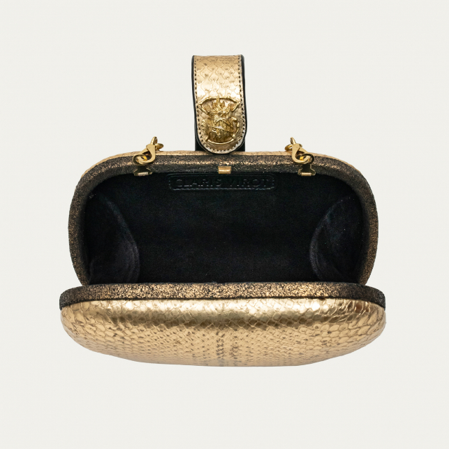Sac Chiara Python Doré