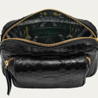 Black Python Baby Charly Bag Gold