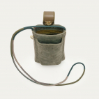 Etui à Telephone Cuir Double Embossé Croco Gris Perle