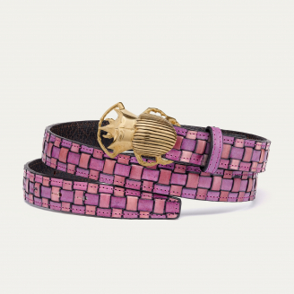 Baby Ceinture Cuir Sakura Scarabée Or