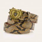 Ex-Voto Buckle Desert Python Belt