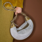 Pearl Grey Suede Big Chris Bag