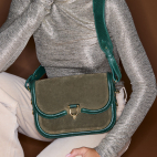 Sac Suede Manon Vert Bronze