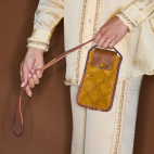 Etui à lunettes Emile Cuivre Ambre Cloutée