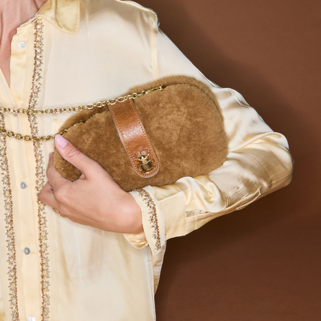 Sac Peau Lainée Chiara Cuivre