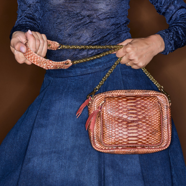 Sac Python Charly Cuivre Lavé