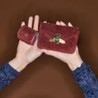 Brick Velvet Leather Jamie Airpod Holder