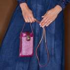 Mixed Purple Python Phone Bag Double Marcus