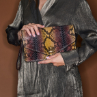 Pochette Python Alicia Oeil de Tigre