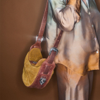 Wood Brown Suede Estelle Collab Bag