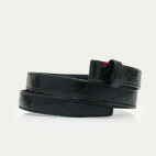 Baby Ceinture Cuir Noir Vernis Vintage