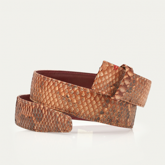 Ceinture Python Cuivre Lavé