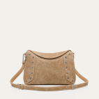 Sac Veau Velours Gaia Sable Blanc