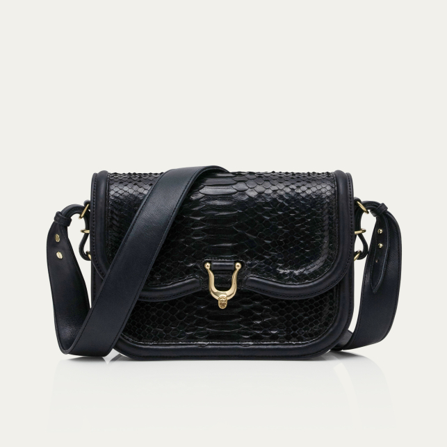Black Python Manon Bag