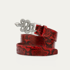 Ruby Python Silver Snake Belt
