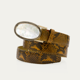 Ceinture Python Ranch Dallas Nacre