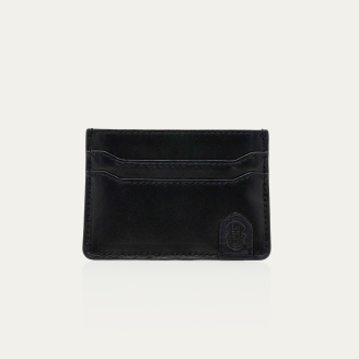Black Nappa Leather Cardholder Manu