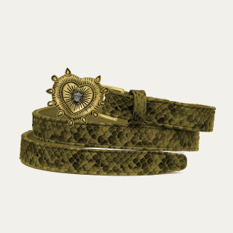 Kaki Python Ex-Voto Baby Belt