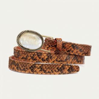 Baby Ceinture Python Moka Dallas Nacre