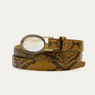 Baby Ceinture Python Ranch Dallas Nacre