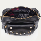 Black nappa Shell Studs Leather Baby Charly Bag